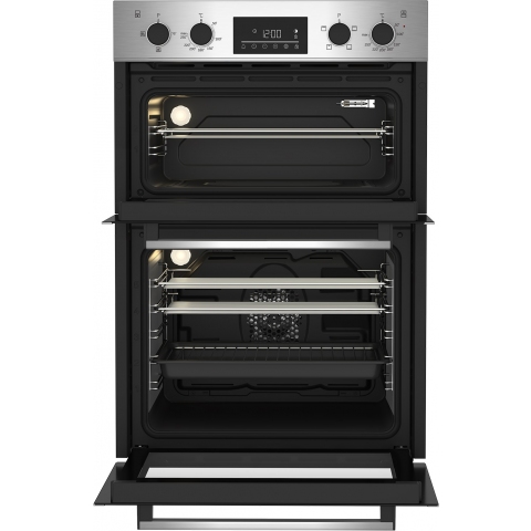 Beko CDFY22309X 59.4cm Built In Double Oven - Stainless Steel