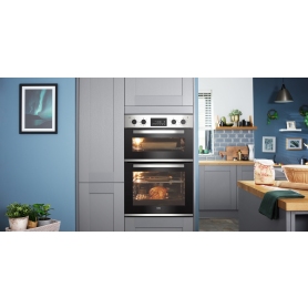 Beko CDFY22309X 60cm Built In High Specification RecycledNet Double Oven - Stainless Steel - 4