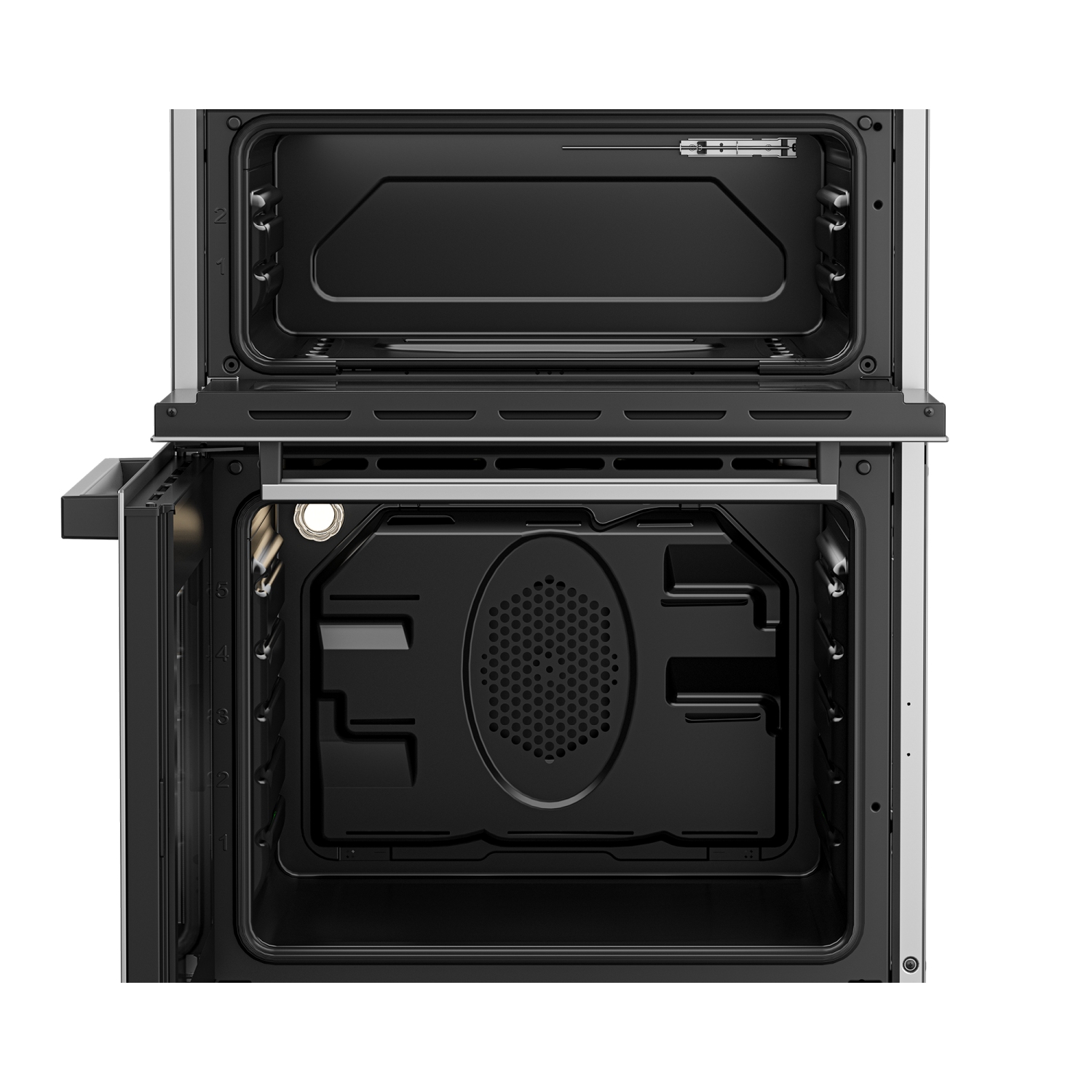 Beko EDC634S 60cm Double Oven Electric Cooker with Ceramic Hob - Silver - 3