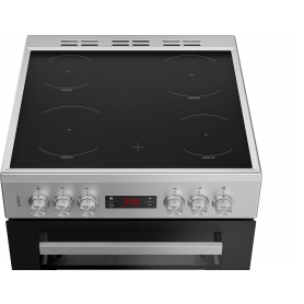 Beko EDC634S 60cm Double Oven Electric Cooker with Ceramic Hob - Silver - 2