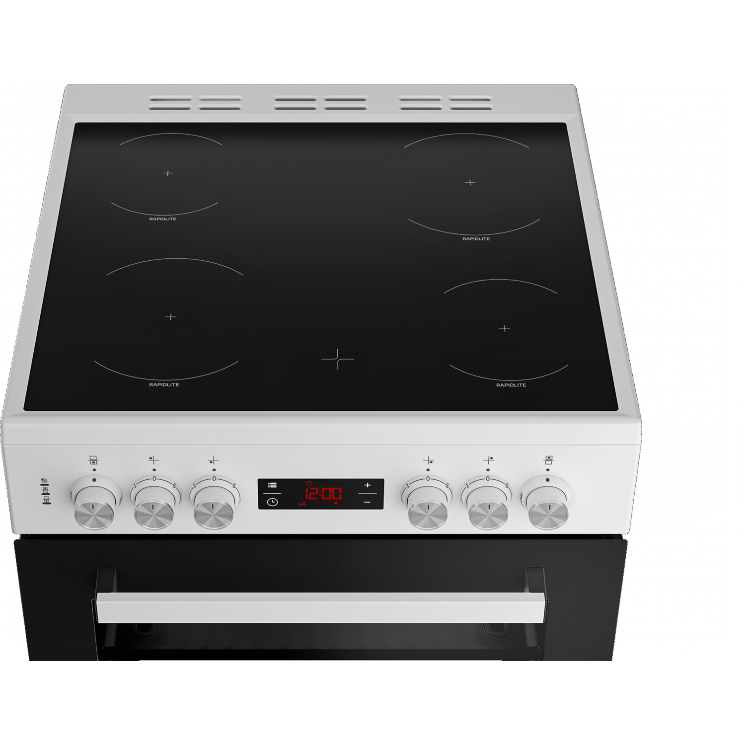 Beko EDC634W 60cm Double Oven Electric Cooker with Ceramic Hob - White - 3