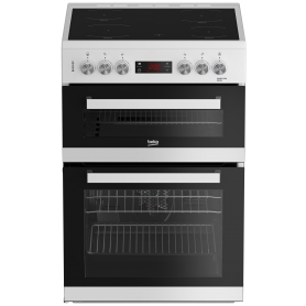 Beko EDC634W 60cm Double Oven Electric Cooker with Ceramic Hob - White - 0