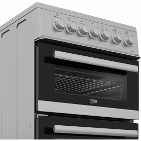 Beko EDVC503S 50cm Double Oven Electric Cooker with Ceramic Hob - Silver - 3