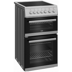 Beko EDVC503S 50cm Double Oven Electric Cooker with Ceramic Hob - Silver - 2