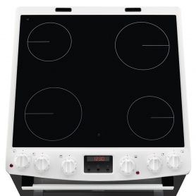Zanussi 60cm Electric Double Oven with Ceramic Hob - White - A/A Rated - 5