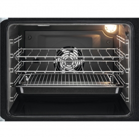Zanussi 60cm Electric Double Oven with Ceramic Hob - White - A/A Rated - 1