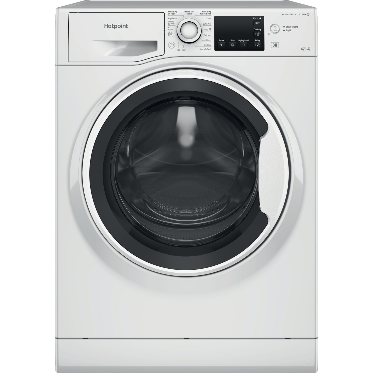 Hotpoint NDBE9635WUK 9kg/6kg 1400 Spin Washer Dryer - White - 7