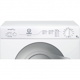 Indesit NIS41V 4kg Vented Tumble Dryer - White with Graphite Door  - 2
