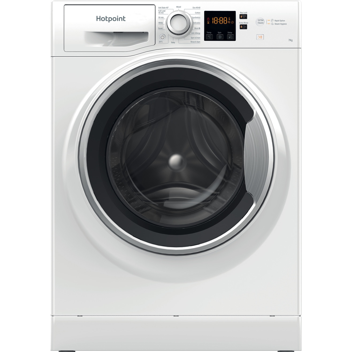 Hotpoint NSWE743UWSUKN 7kg 1400 Spin Washing Machine - White - 0