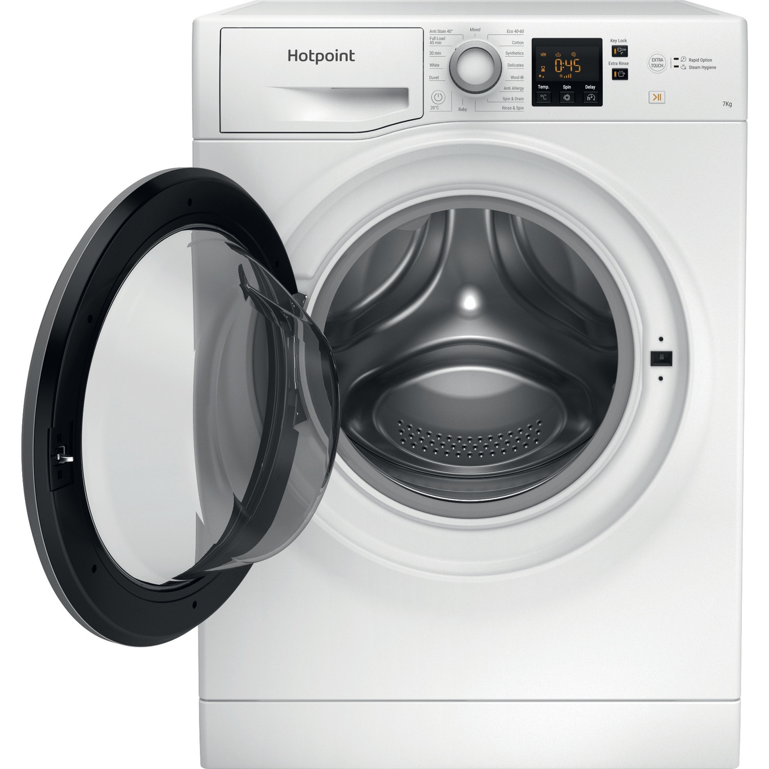 Hotpoint NSWE743UWSUKN 7kg 1400 Spin Washing Machine - White - 11