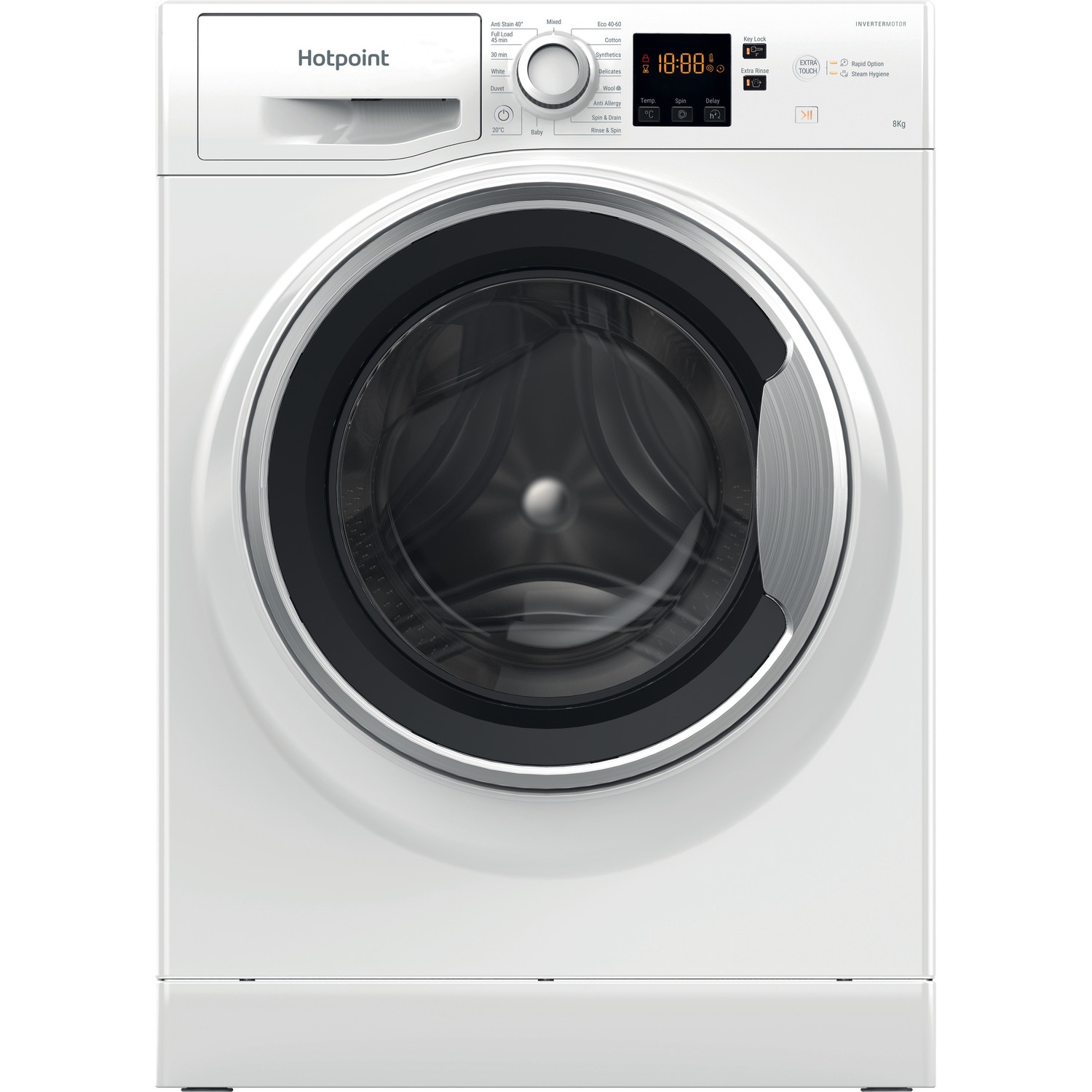 Hotpoint NSWE845CWSUKN 8kg 1400 Spin Washing Machine - White - 0