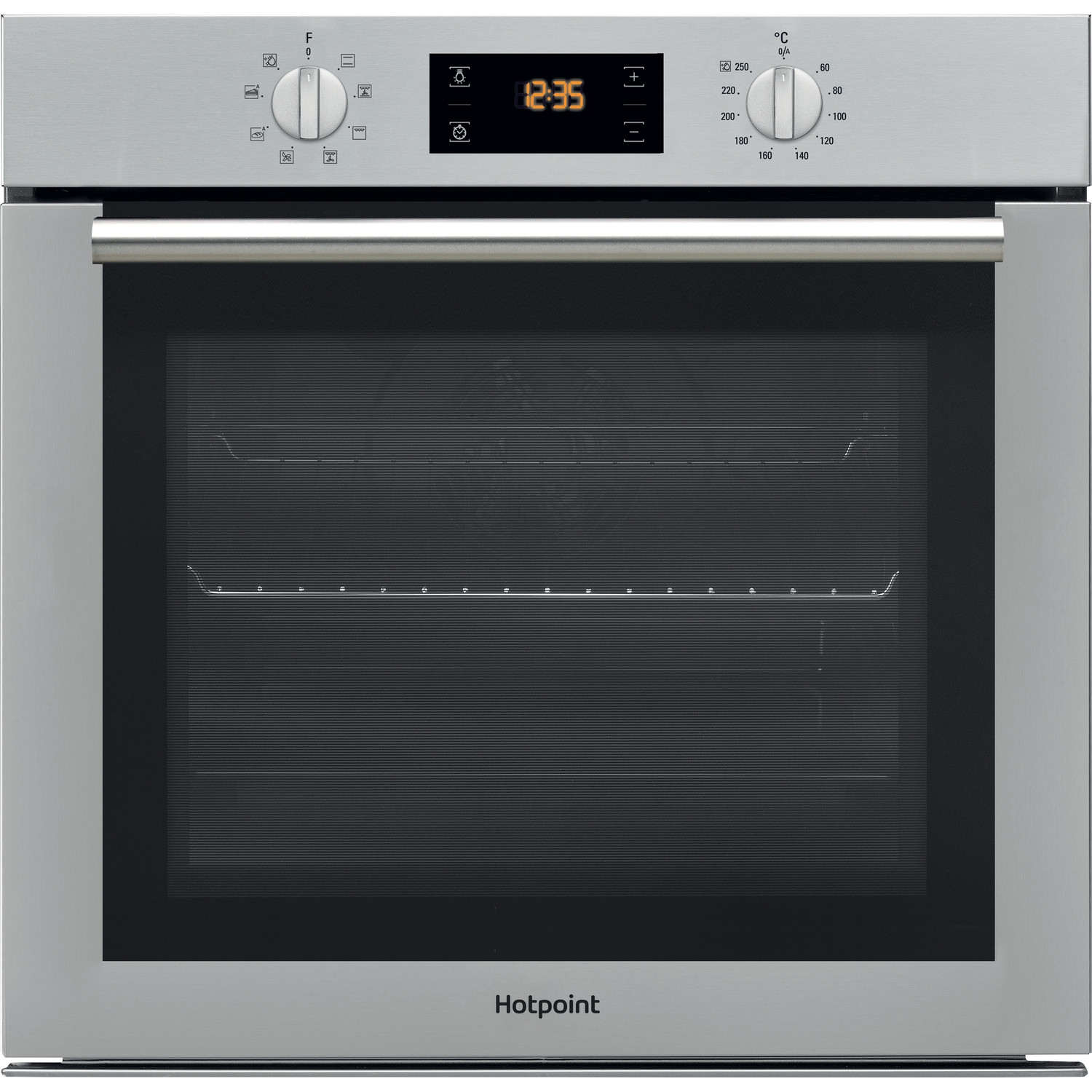 Hotpoint SA4544CIX 59.5cm Built In Electric Single Oven - Silver - 5