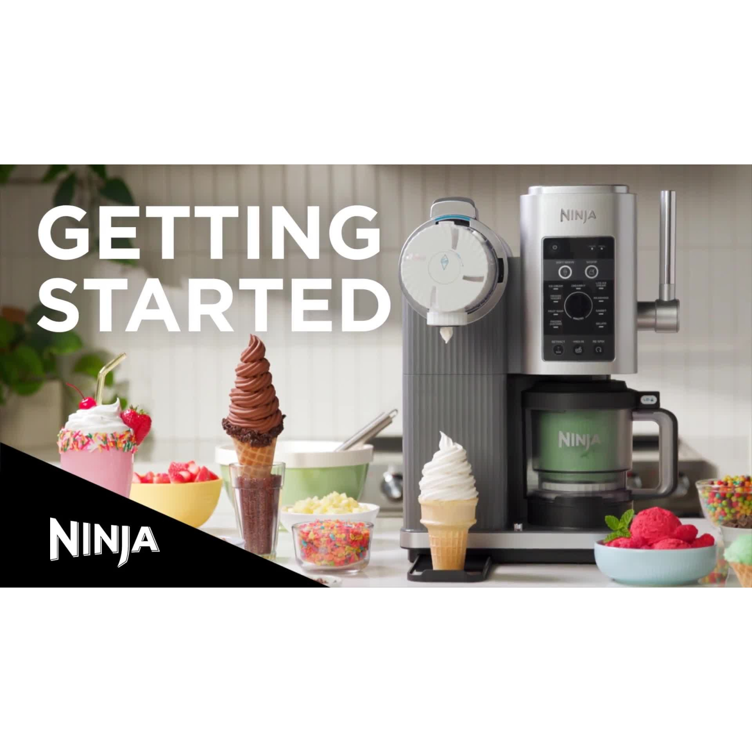 Ninja NC701UK Swirl by CREAMi 13-in-1 Soft Serve & Ice Cream Maker - Platinum Silver full image