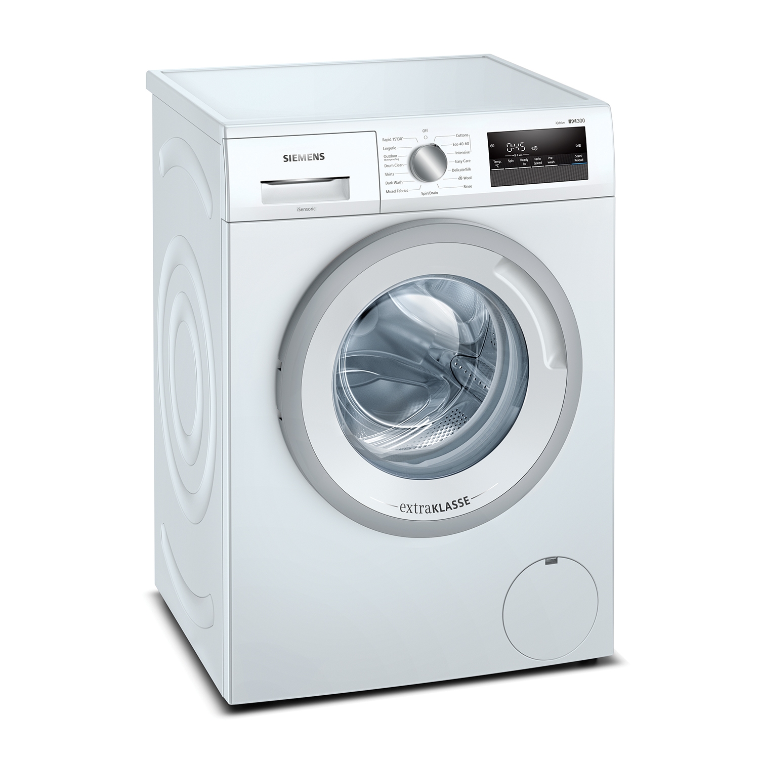 Siemens extraKlasse WM14N191GB 7kg 1400 Spin Washing Machine with iQdrive - White - 0