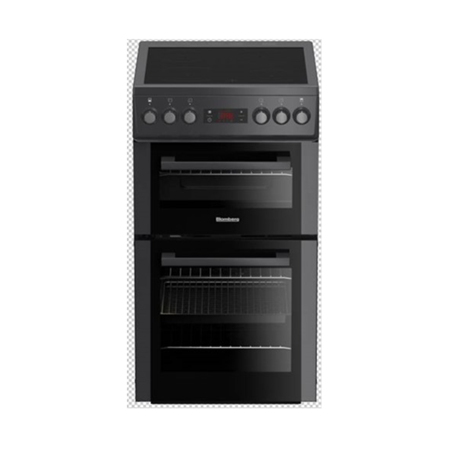 Blomberg HKS900N 50cm Double Oven Electric Cooker with Ceramic Hob - Anthracite - 0