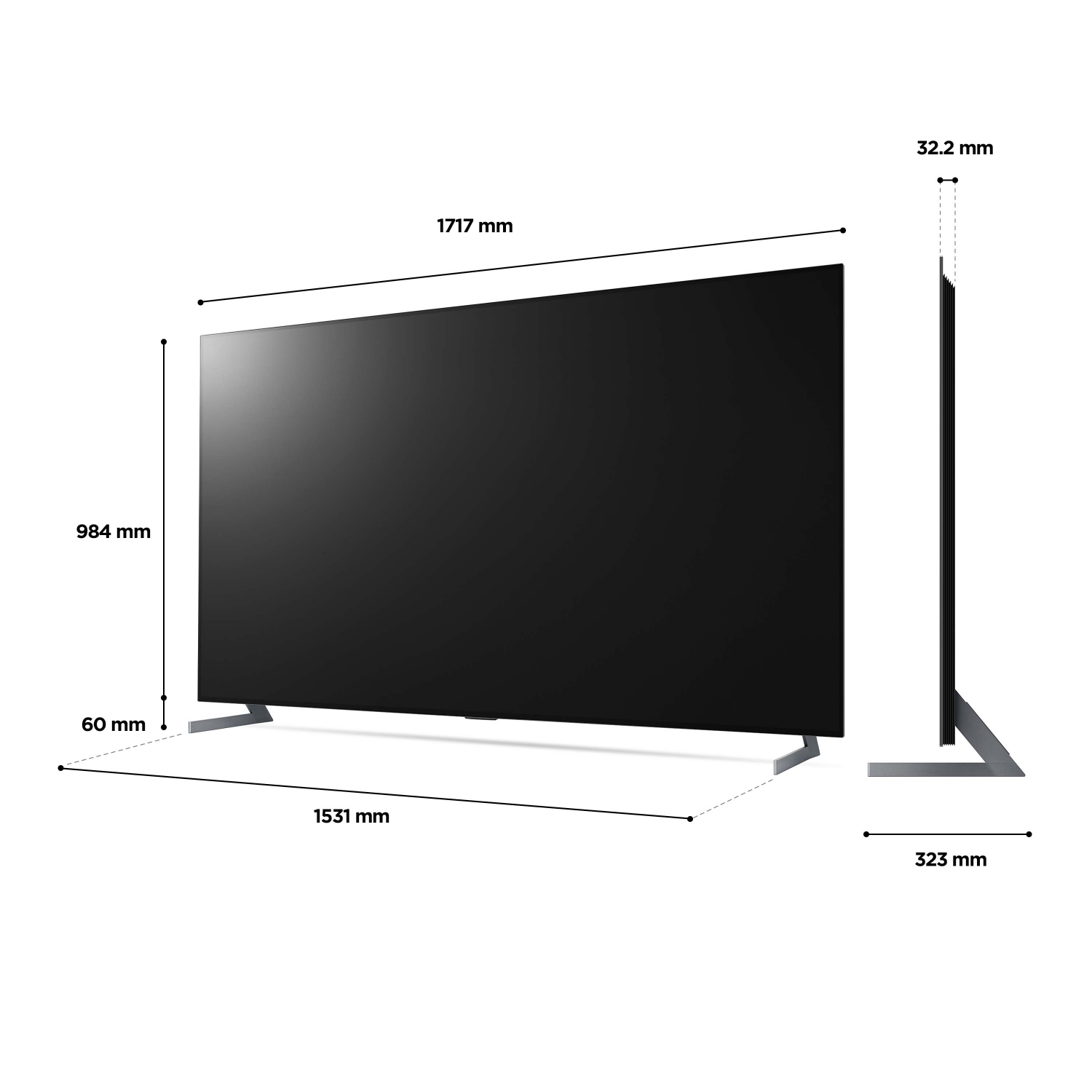 LG OLED77G26LA_AEK 77" 4K OLED Smart TV with Voice Assistants - 4