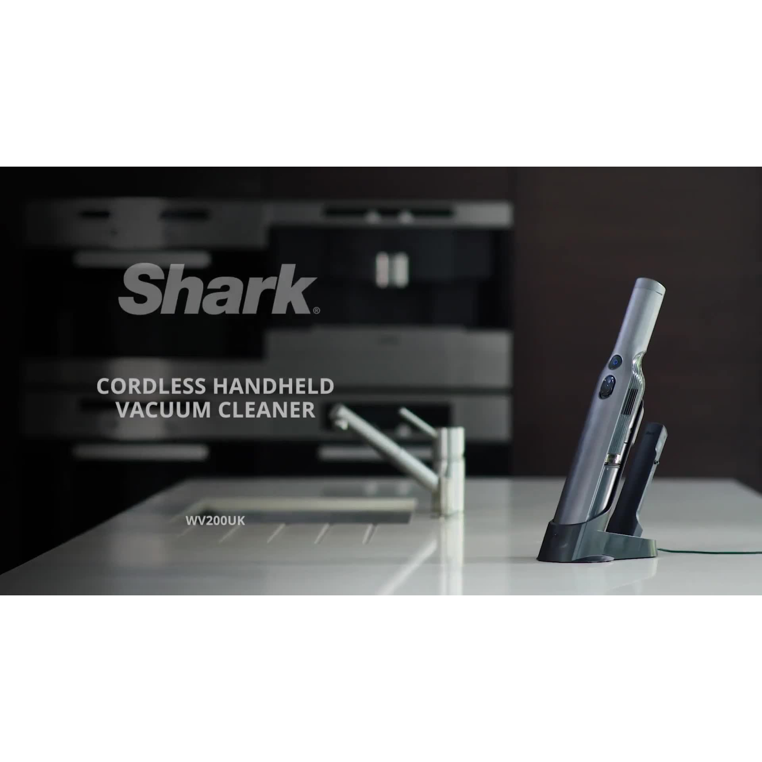 Shark WV200UK Cordless HandHeld Vacuum Cleaner (Single Battery) - Shark Steel Grey full image