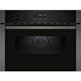 NEFF C1AMG84G0B 44 Litres Built In Microwave Oven with Hot Air - Black with Graphite Trim