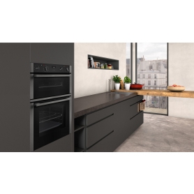 NEFF U1ACE2HG0B 59.4cm Built In Electric Double Oven - Black with Graphite Trim - 2