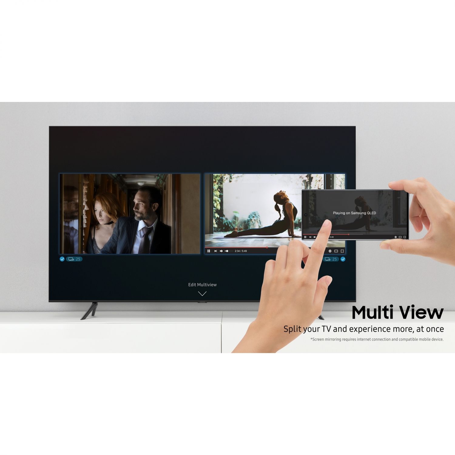 Samsung QE50Q60BAUXXU 50" 4K HDR QLED Smart TV with Voice Assistants - 3