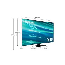 Samsung QE65Q80AATXXU 65" 4K QLED Smart TV Quantum HDR 1500 powered by HDR10+ with Object Tracking Sound & Direct Full Array - 1