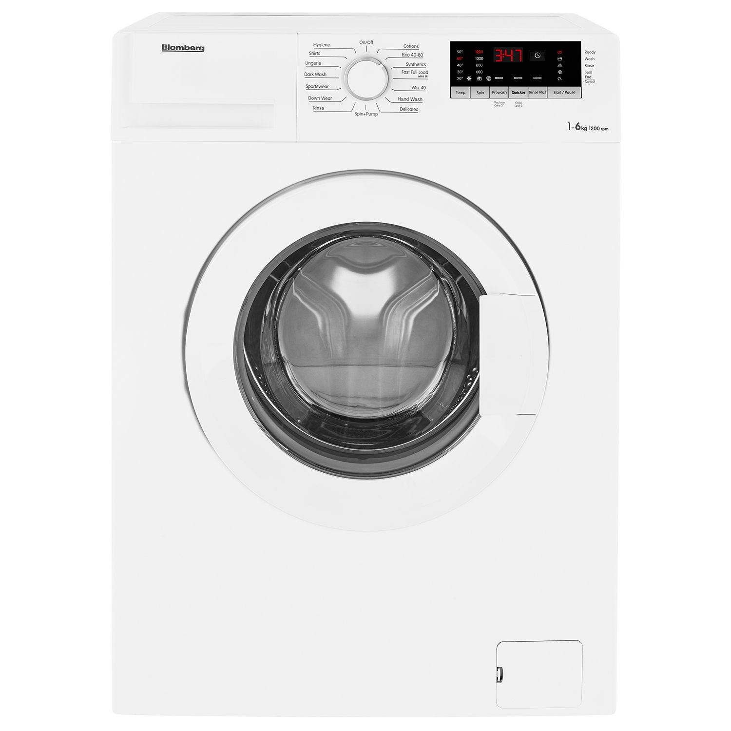 Blomberg 6kg 1200 Spin Washing Machine with Fast Full Load - White - 0