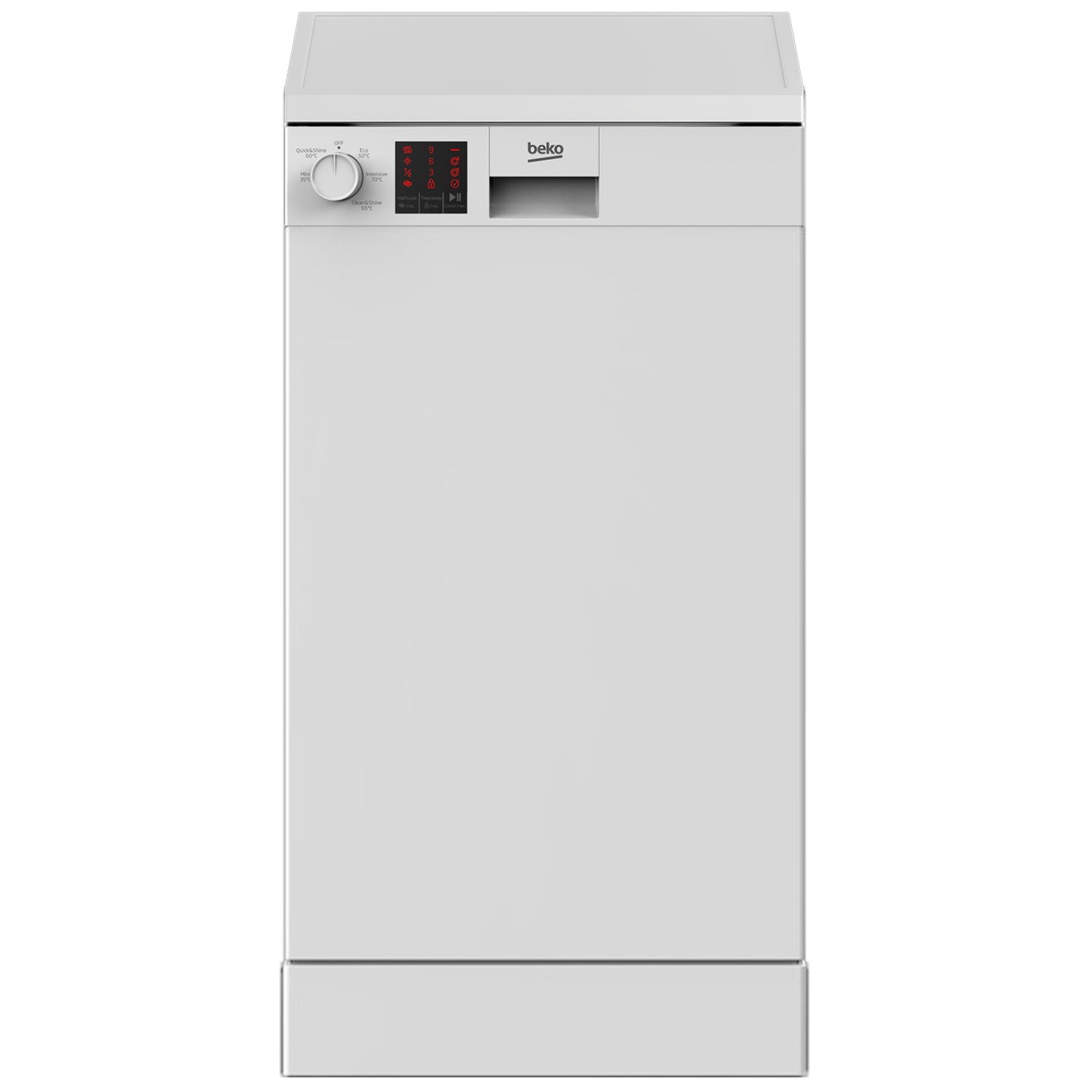 Beko DVS05C20W Slimline Dishwasher - White - 10 Place Settings - 0