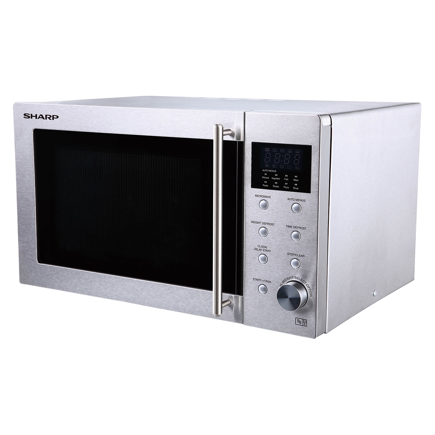 Sharp 23 Litre Solo Microwave - Stainless Steel - 0
