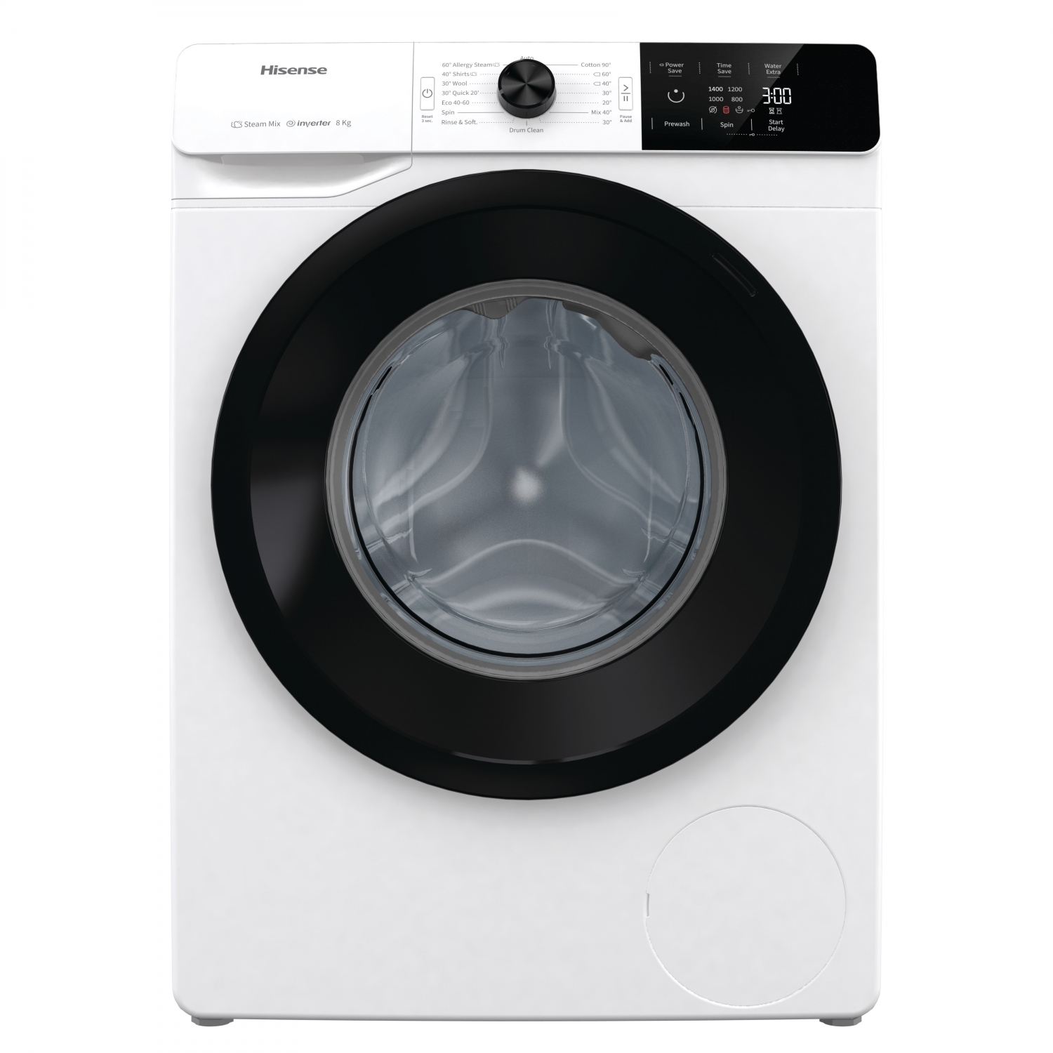 Hisense WFGE80142VM 8kg 1400 Spin Washing Machine - White - 0