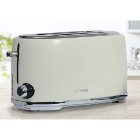 Linsar 4 Slice Toaster - Cream