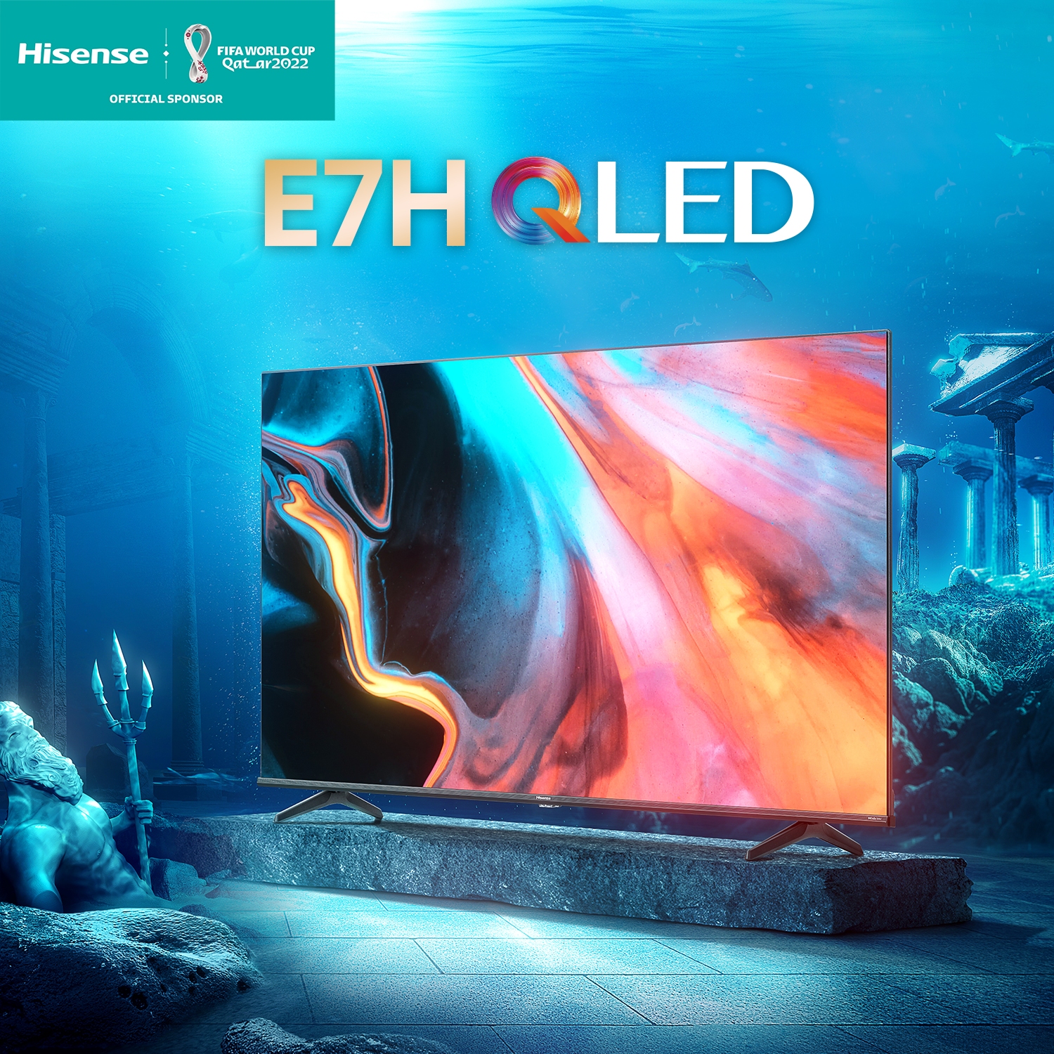 Hisense 43E7HQTUK 43" 4K UHD HDR QLED Freeview Smart TV - 9