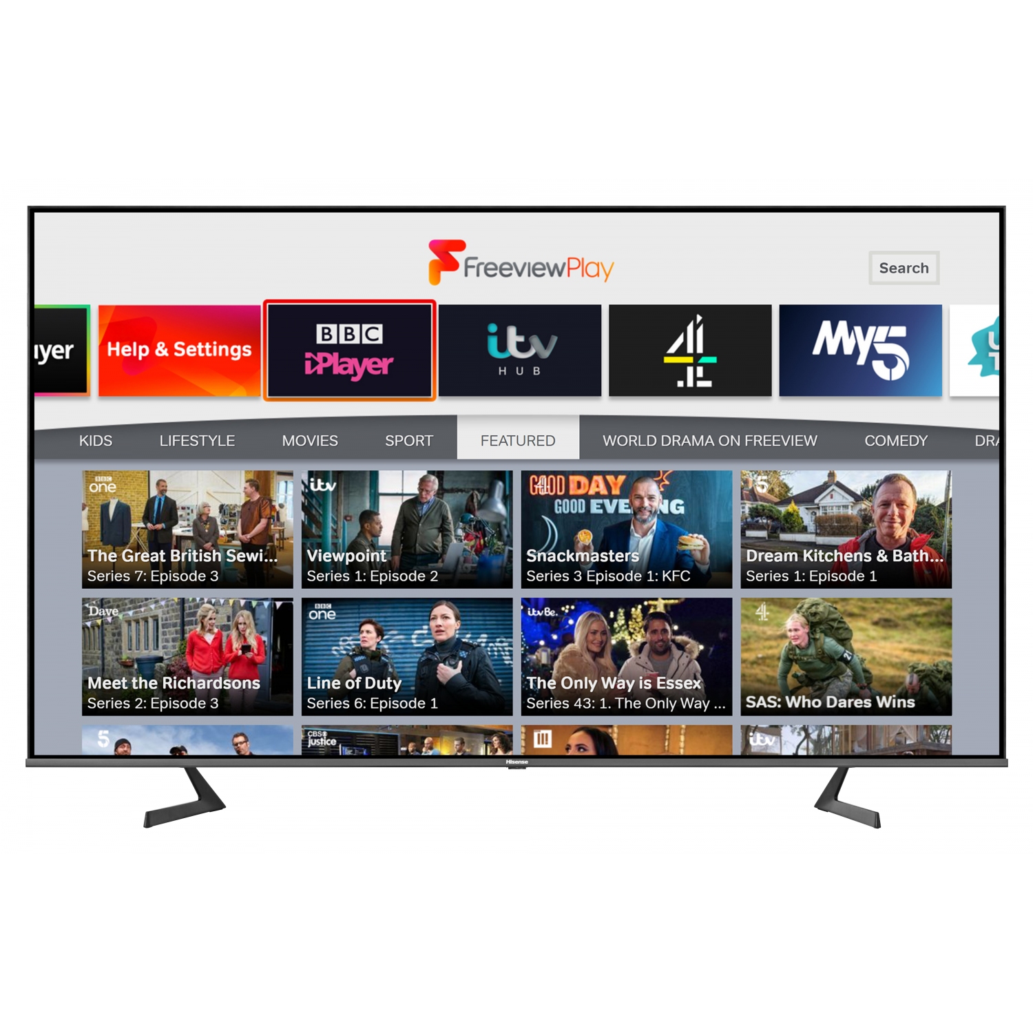 Hisense 75A7GQTUK 75" QLED 4K UHD HDR SMART TV with HDR10+ Dolby Vision&trade; Dolby Atmos&reg; and Alexa & Google Assistant - 7