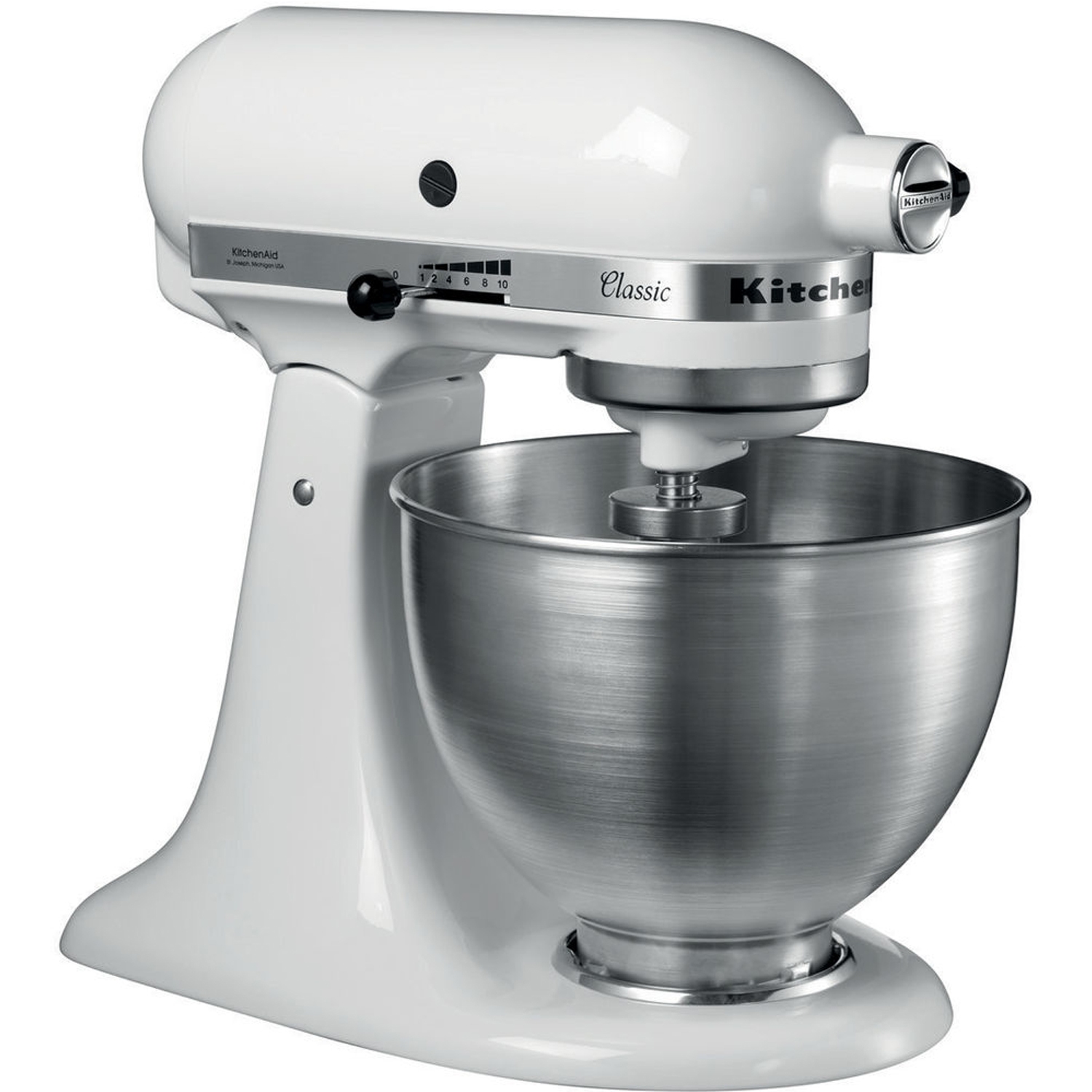 Kitchenaid 5K45SSBWHKIT Stand Mixer with 4.3 Litre Bowl - White full image