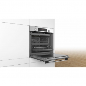 Bosch HBS573BS0B 59.4cm Built In Electric Single Oven with 3D Hot Air - Stainless Steel - 1