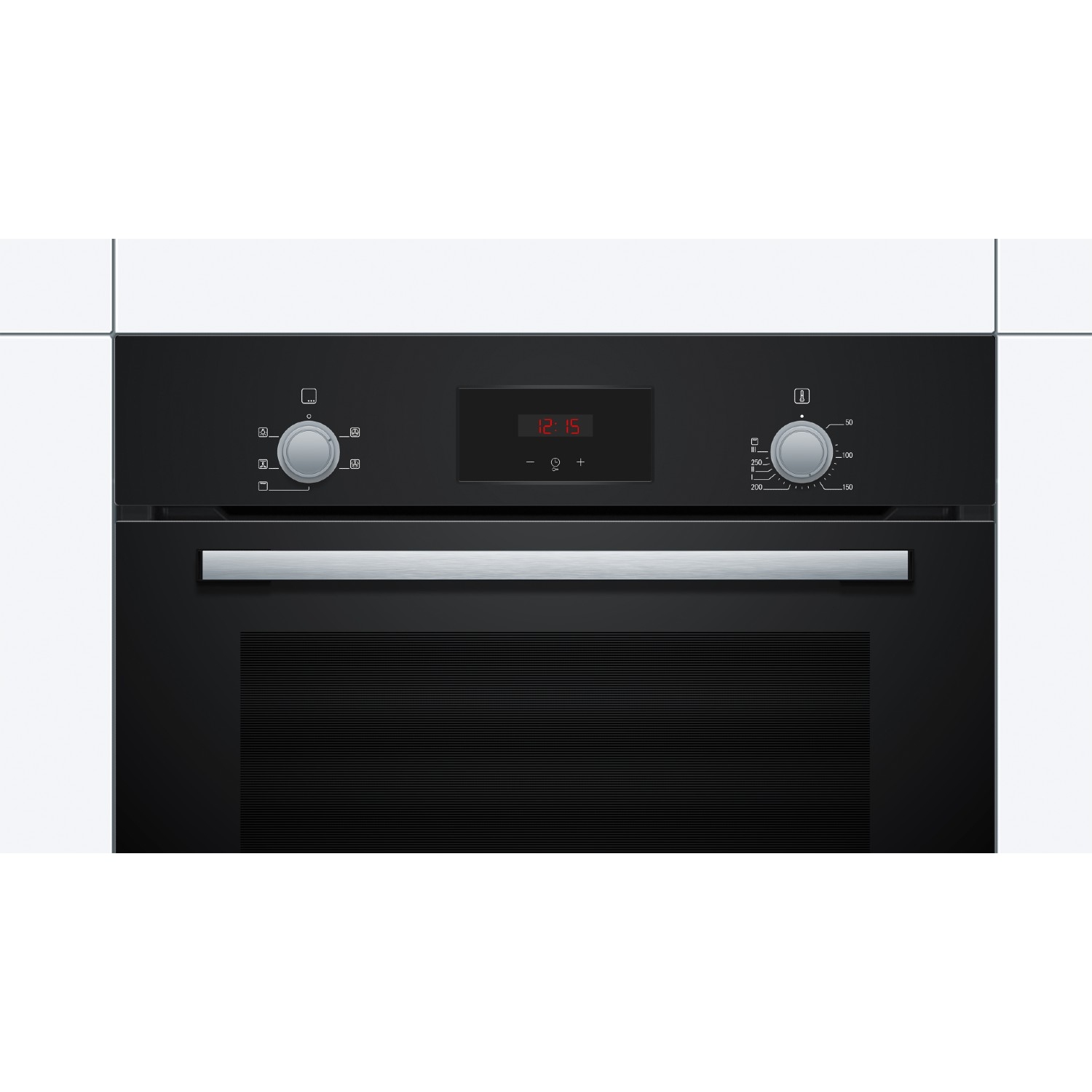 Bosch HHF113BA0B 59.4cm Built In Electric Single Oven With 3D Hot Air - Black - 2