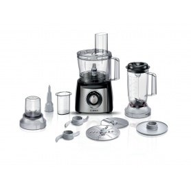 Bosch MCM3501MGB MultiTalent 3 Compact 800W Food Processor - Black & Stainless Steel - 0
