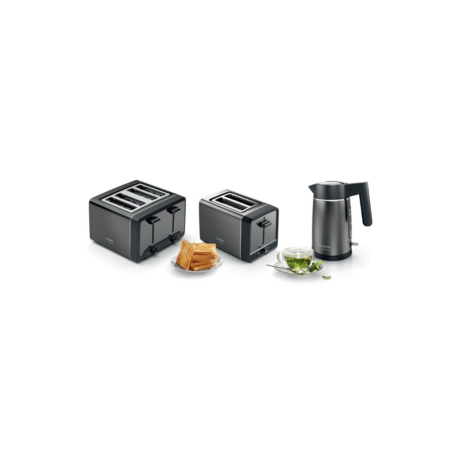 Bosch TAT5P445GB 4 Slice Toaster - Anthracite' Energy Efficient Toasting - 2