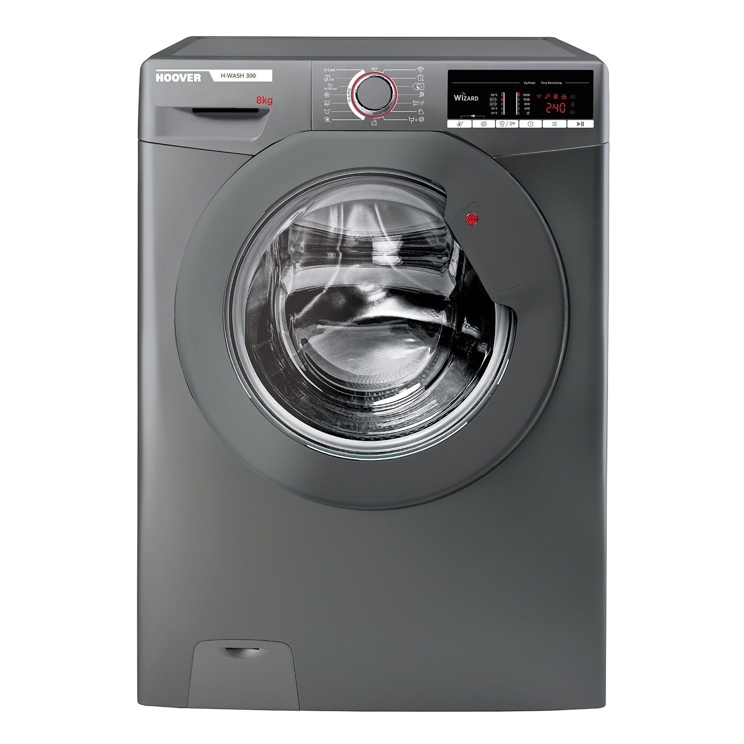 Hoover H3W58TGGE 8kg 1500 Spin Washing Machine with NFC Connection - Graphite - 0