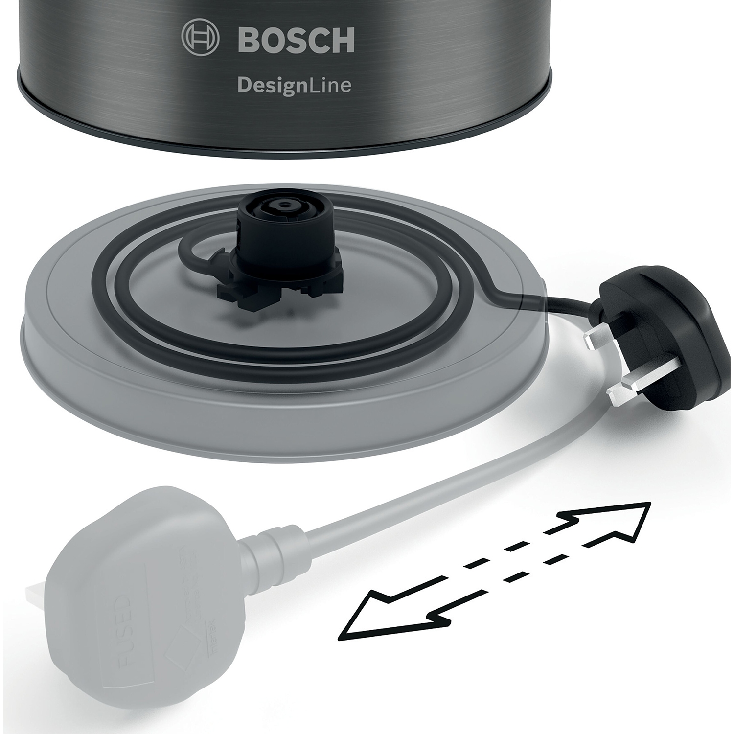 Bosch TWK5P475GB 1.7L Jug Kettle - Anthracite - 2