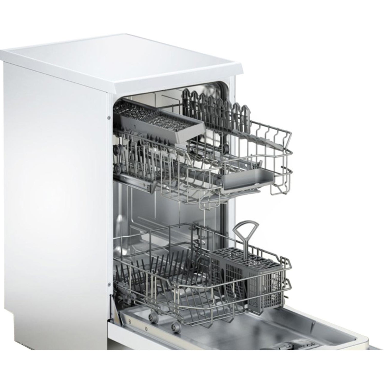 Bosch Slimline Dishwasher - White - A+ Rated - 1