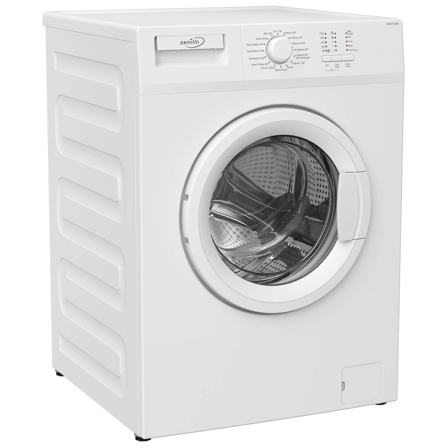 Zenith ZWM7120W 7kg 1200 Spin Slim Depth Washing Machine - White - 1