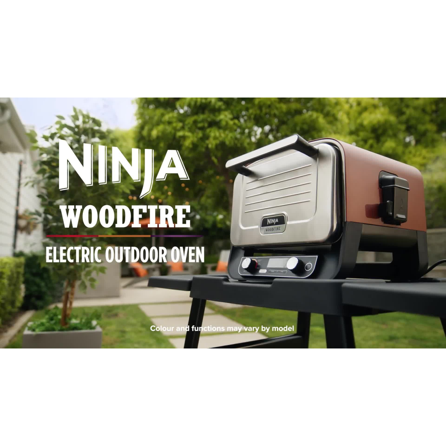 Ninja OO101UK Ninja Woodfire Outdoor Oven- Artisan Pizza Maker and BBQ Smoker - Terracotta/Steel full image