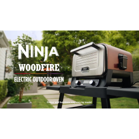 Ninja OO101UK Ninja Woodfire Outdoor Oven, Artisan Pizza Maker and BBQ Smoker - Terracotta/Steel - 15
