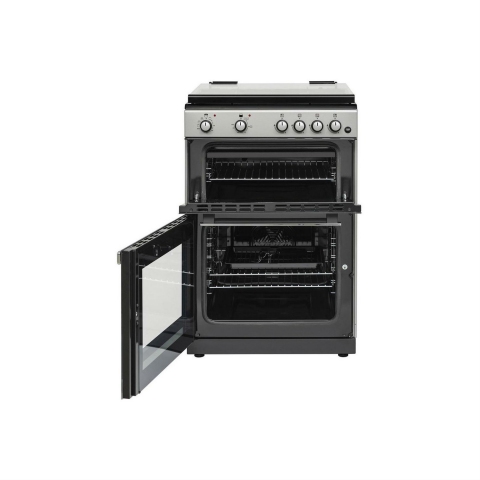 Belling 60cm Duel Fuel Cooker - Double Oven - Silver - AA Rated