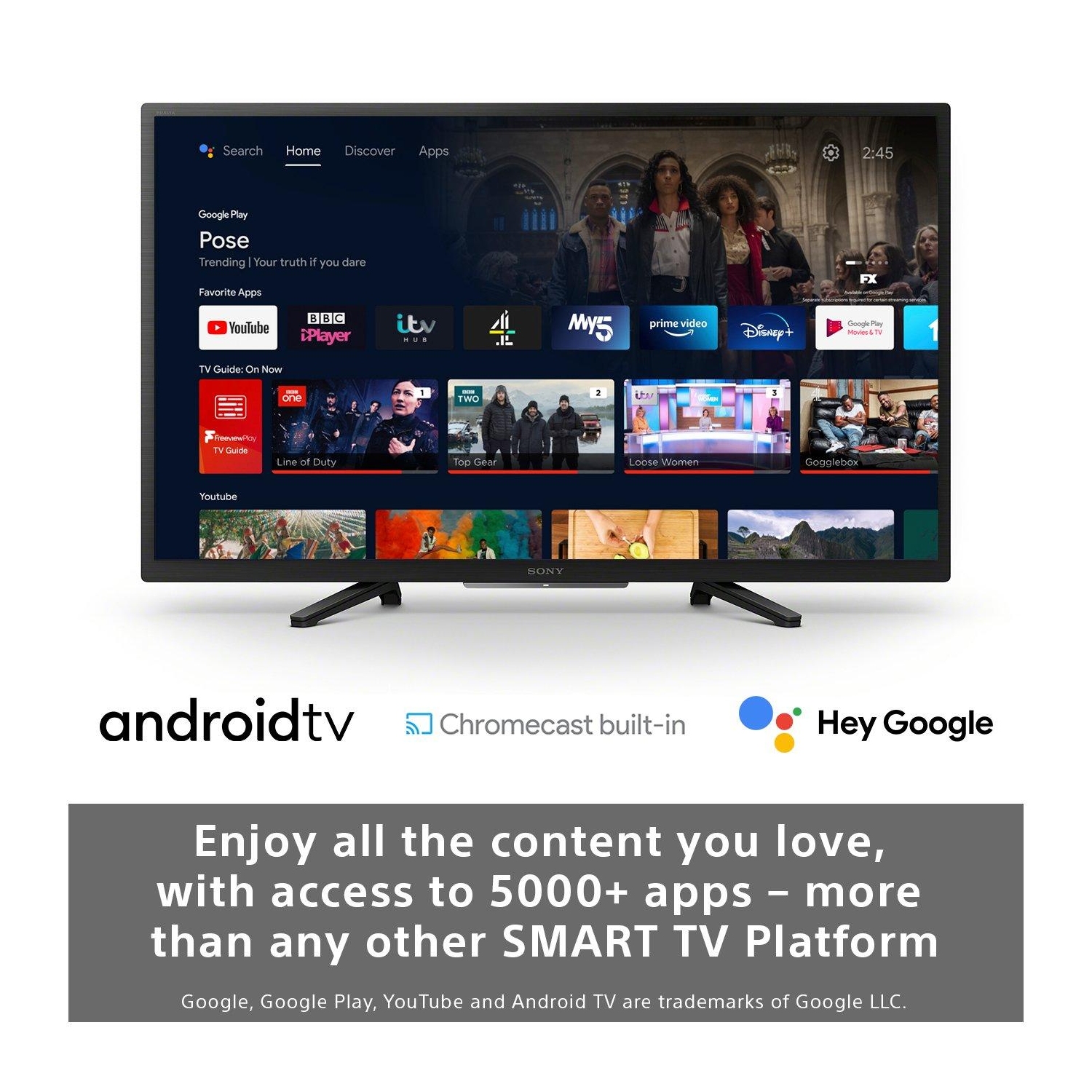 Tv built best sale in google assistant