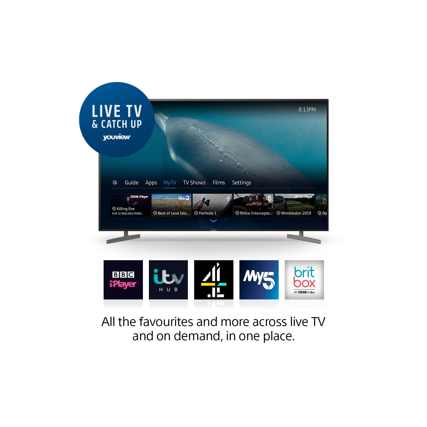 Sony KE55XH8196BU 55" 4K Ultra HD HDR LED Android TV with Dolby Audio & Google Assistant - 1