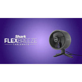 Shark FA150UK FlexBreeze TableMate Indoor to OutdoorTabletop Fan - Winter Fog - 12