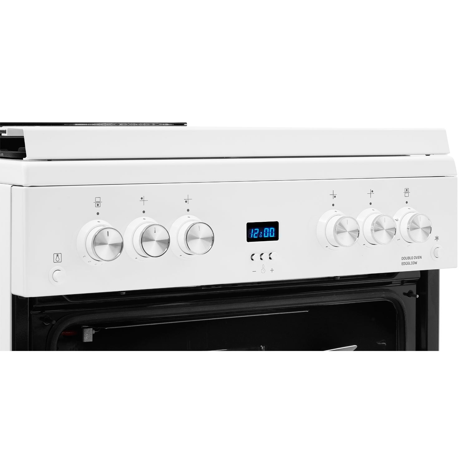 Beko EDG6L33W 60cm Gas Double Oven with Glass Lid - White - 6