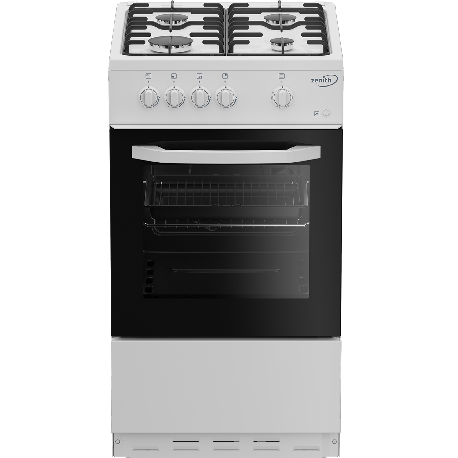 Zenith ZE501W 50cm Gas Single Oven with Gas Hob - White - 0