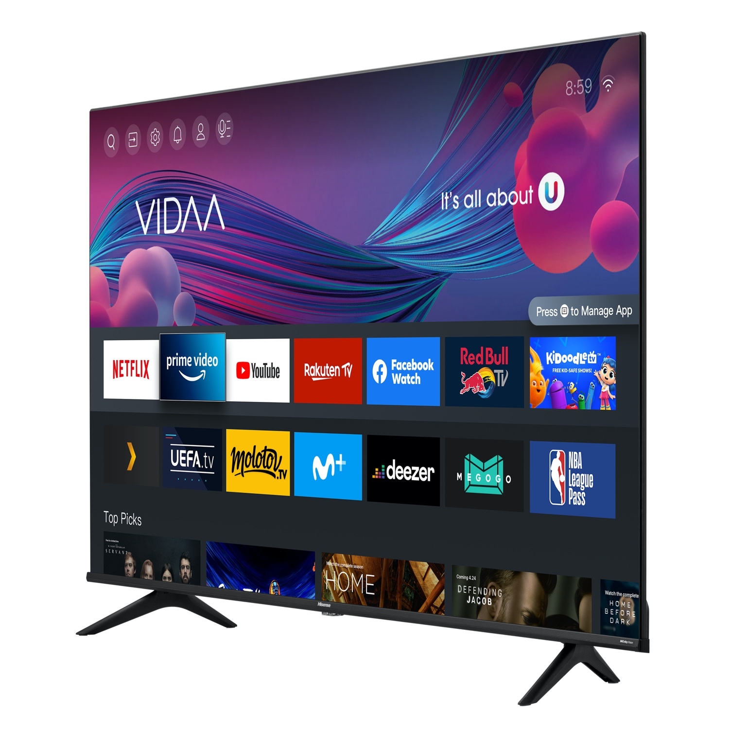 Hisense 50A6GTUK 50" 4K UHD HDR SMART TV with Alexa & Google Assistant and Dolby Vision - 3